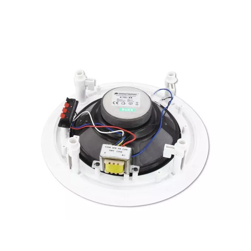 Altoparlante full range Omnitronic 80710230 bianco con filo 10 W