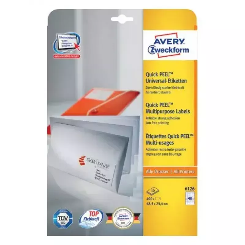 Etichetta adesiva rettangolare AVERY 6126