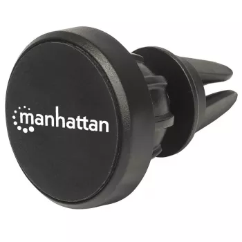 Supporto magnetico Manhattan per bocchette di aerazione auto, fissaggio a clip regolabile, applicazione e rimozione rapide, base antiscivolo, nero, garanzia a vita