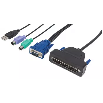 Intellinet cavo VGA a 1 porta per console KVM, porte PS2, USB e VGA