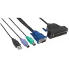 Intellinet cavo VGA a 1 porta per console KVM, porte PS2, USB e VGA