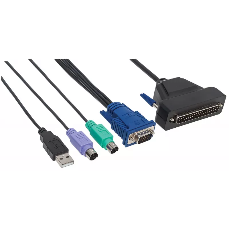 Intellinet cavo VGA a 1 porta per console KVM, porte PS2, USB e VGA