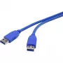 Cavo USB Renkforce RF-4369443 0,5 m USB 3.2 Gen 1 Blu