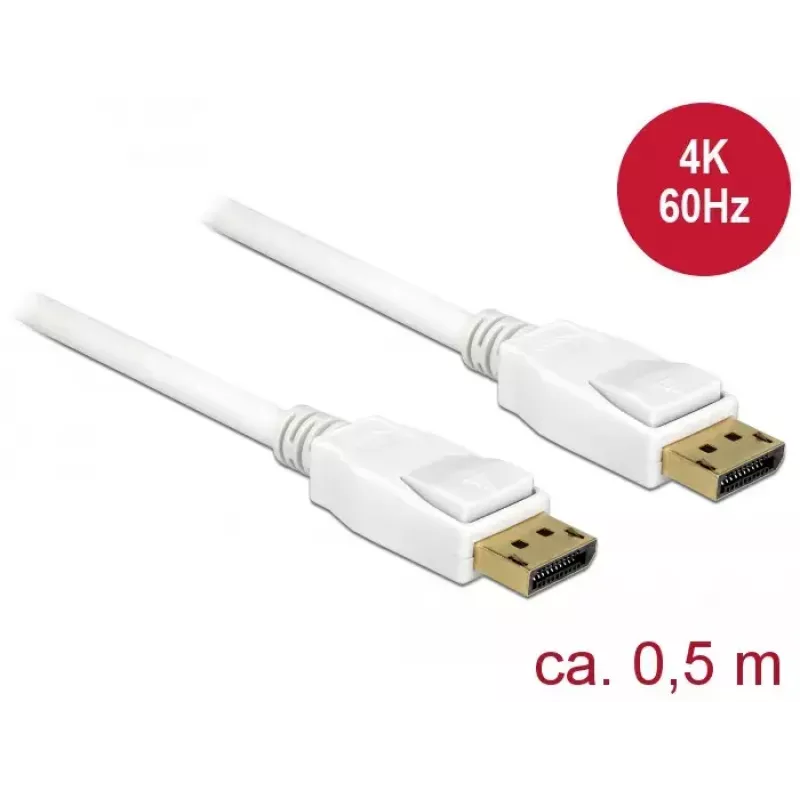 Cavo DisplayPort DeLOCK 85507 0,5 m bianco