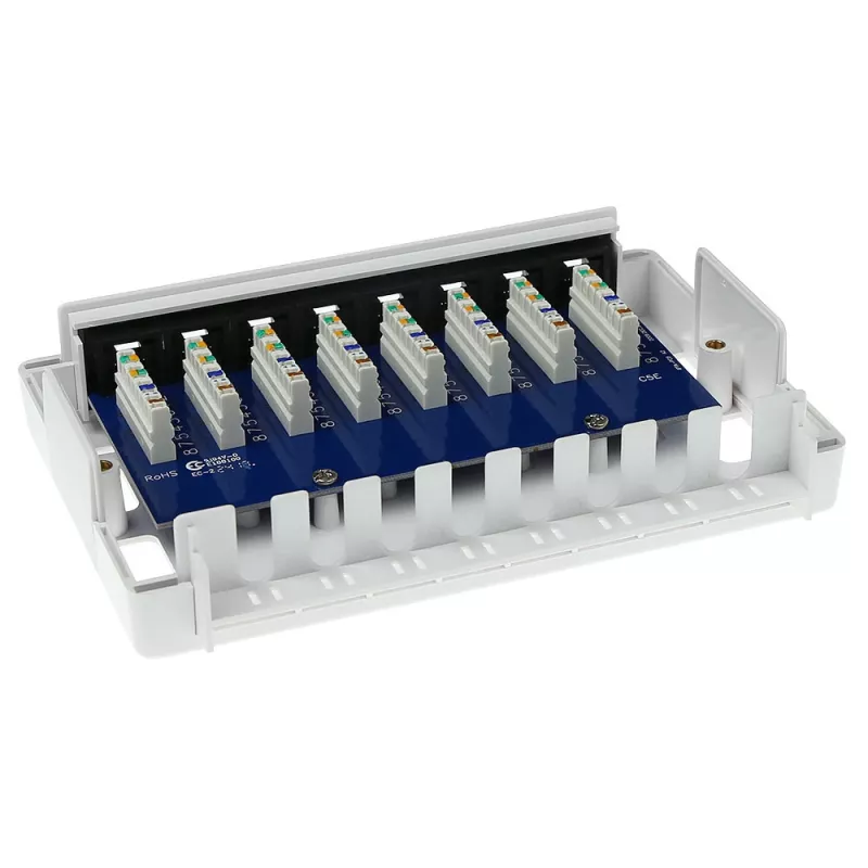 Scatola da parete ACT FA5000 non schermata 8 porte Cat5e — 171,4×38×118,8 mm