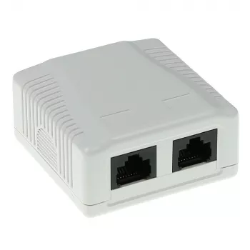 Scatola da parete ACT 2 moduli non schermata CAT5E — 59×29,5×61 mm