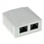 Scatola da parete ACT 2 moduli non schermata CAT5E — 59×29,5×61 mm