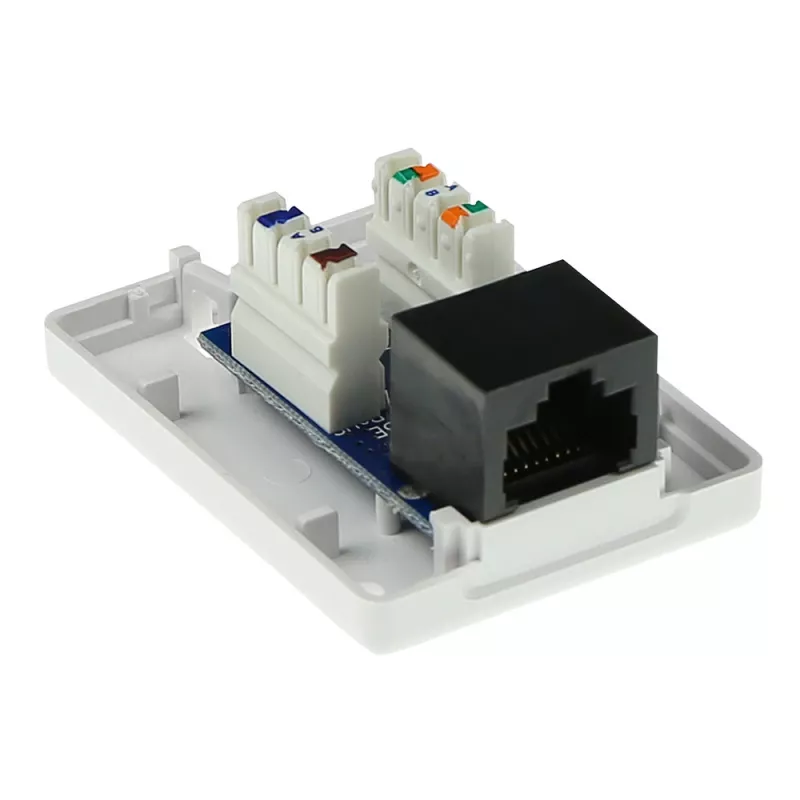 Scatola da parete ACT 1 porta CAT5E non schermata, 39×29,5×54 mm