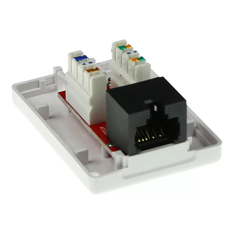 Scatola da parete ACT 1 porta non schermata CAT6, 39×54×29,5 mm