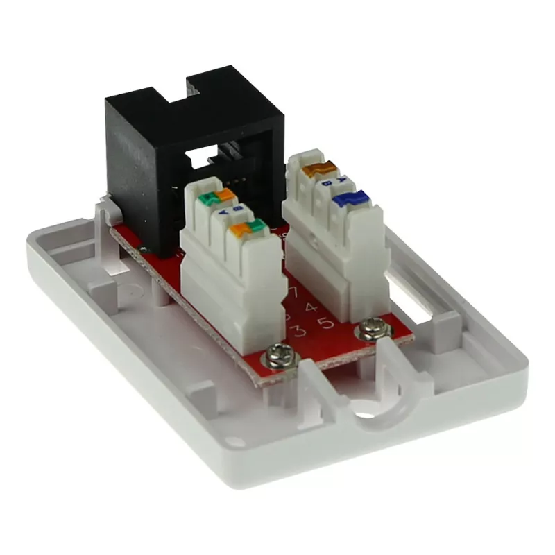 Scatola da parete ACT 1 porta non schermata CAT6, 39×54×29,5 mm