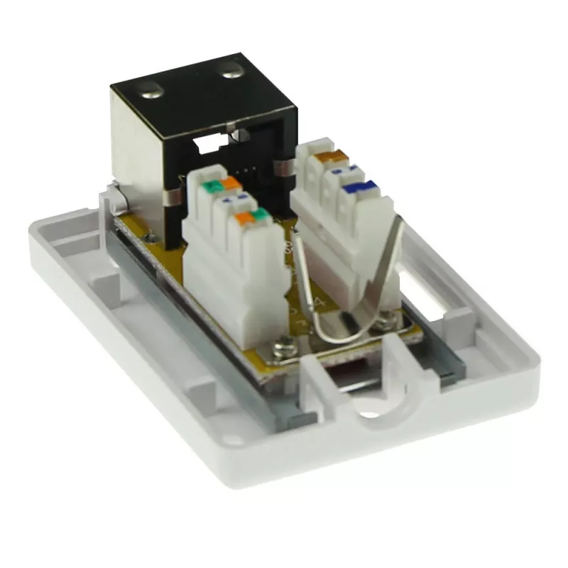 Scatola da parete schermata ACT CAT6, 1 porta, 39×54×29,5 mm
