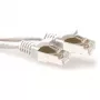 Cavo patch ACT bianco 7 metri LSZH SFTP CAT6A snagless con connettori RJ45