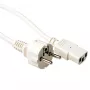 Cavo di alimentazione ACT Powercord connettore CEE 7/7 (dritto) – C13 bianco avorio 2,5 m