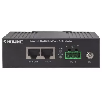 Intellinet iniettore PoE+ Gigabit High-Power industriale, 1 porta x 30 W, IEEE 802.3at/af Power over Ethernet (PoE+/PoE), case in metallo