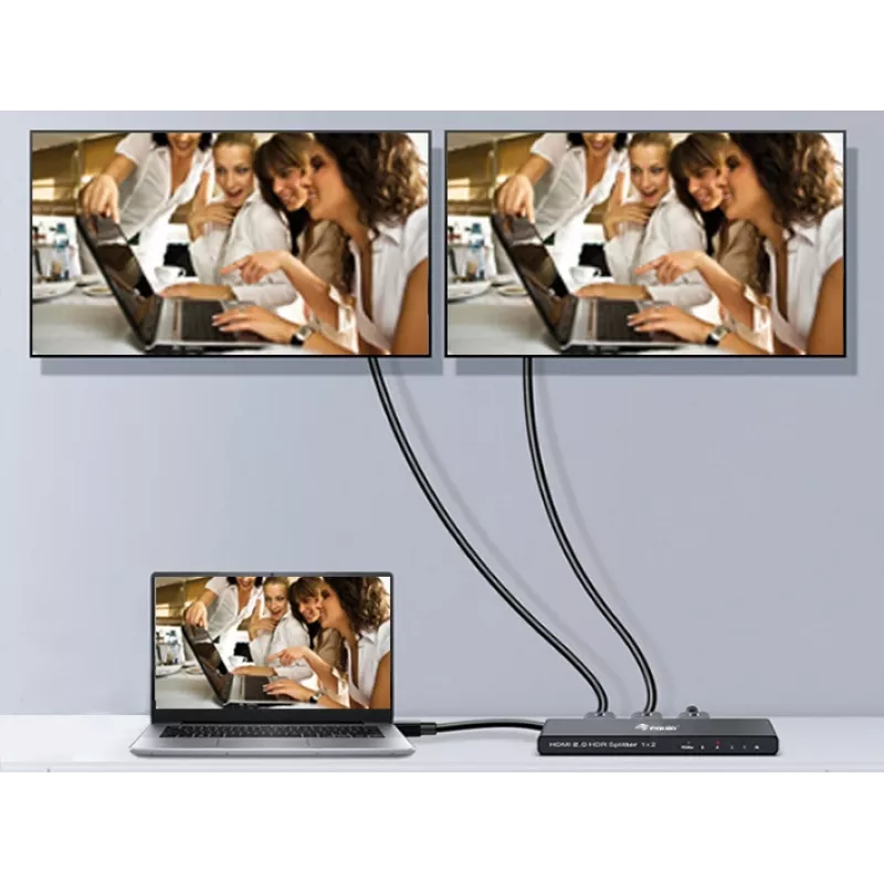 Equip splitter HDMI 2.0 2 porte ultra sottile