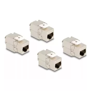 Delock 86050 modulo Keystone presa RJ45 Cat.6A STP, confezione da 4