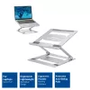 Supporto per laptop ACT AC8135 alluminio grigio regolabile in altezza in modo continuo