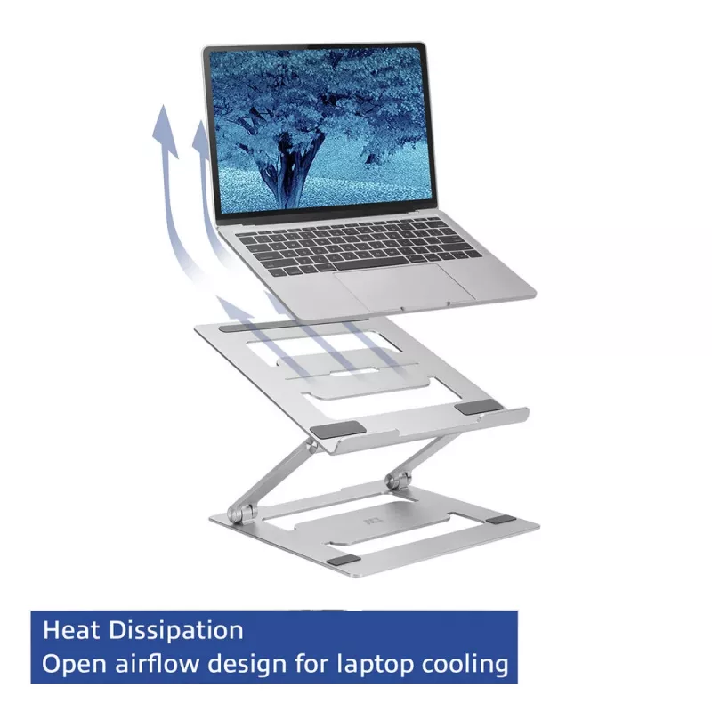 Supporto per laptop ACT AC8135 alluminio grigio regolabile in altezza in modo continuo