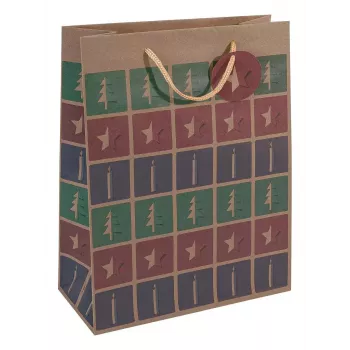 Sacchetto regalo Sigel GT043 verde rosso viola 260x120x330 mm