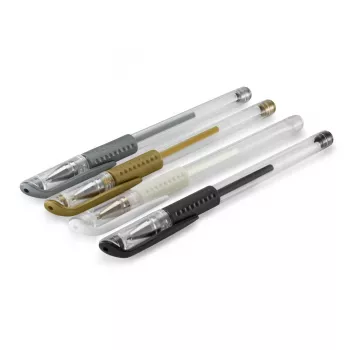 Hama Classic penna gel con cappuccio nero, oro, argento, bianco 4 pezzi