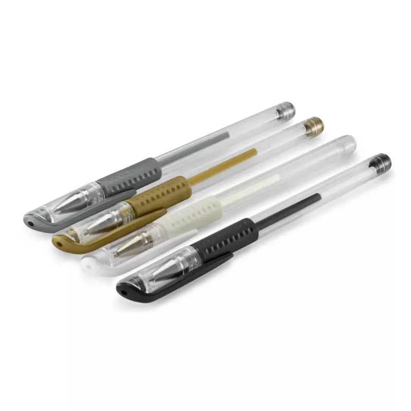 Hama Classic penna gel con cappuccio nero, oro, argento, bianco 4 pezzi