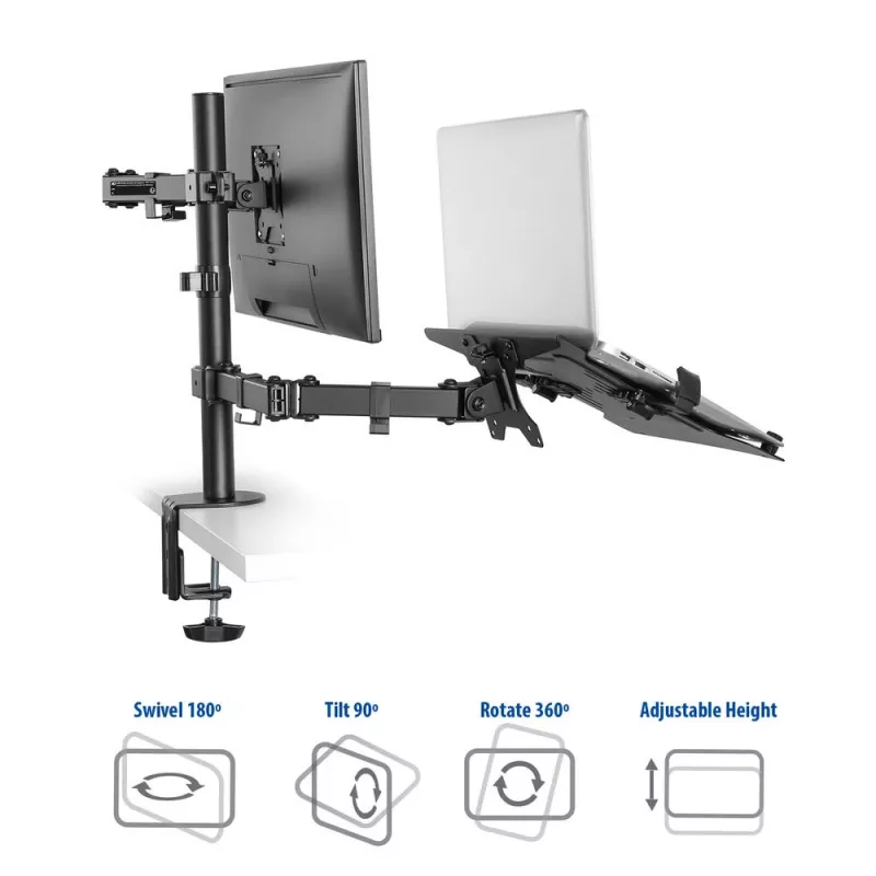 ACT AC8305 supporto per notebook e braccio per monitor, 15,6 pollici (39,6 cm), nero