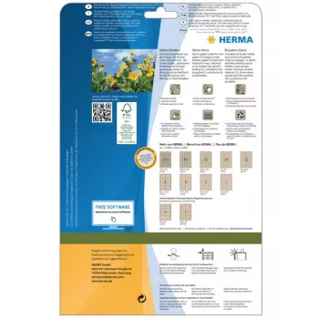 Etichette adesive HERMA 10754 permanente marrone rettangolare 240 pezzi