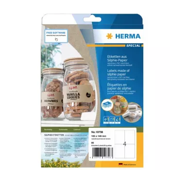 HERMA 10756 etichetta adesiva rettangolare permanente marrone 80 pezzi