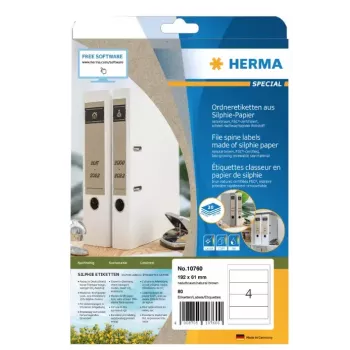 Etichetta adesiva HERMA 10760 rettangolare permanente marrone 80 pezzi