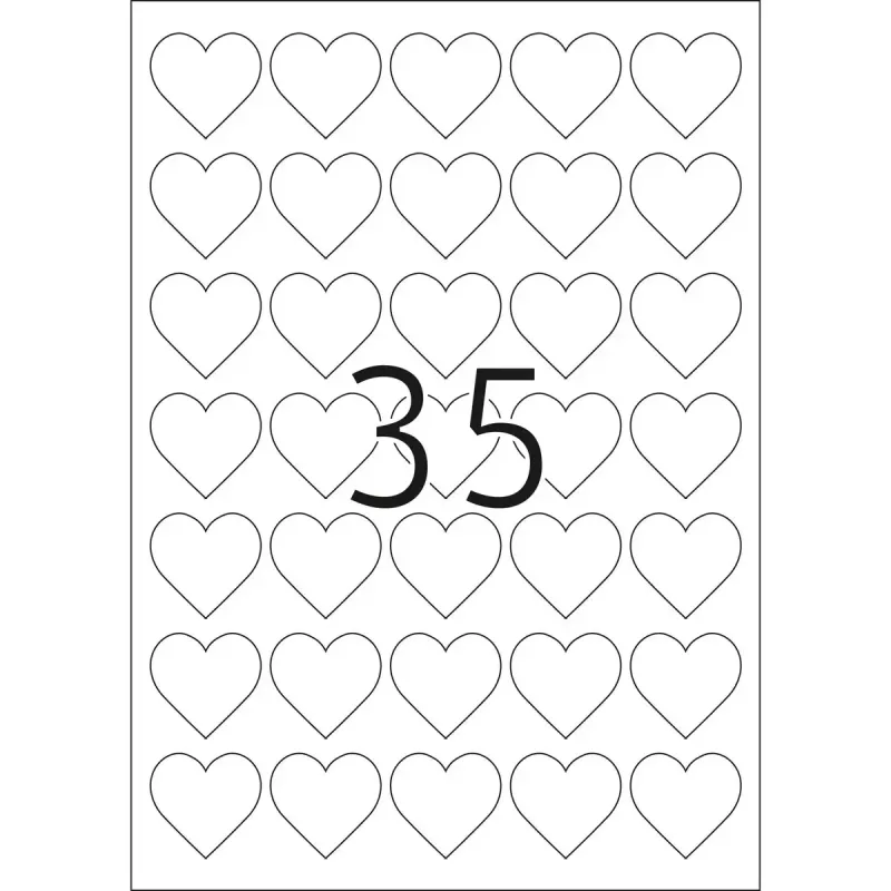 HERMA 10790 etichetta adesiva cuore permanente bianco 350 pezzi