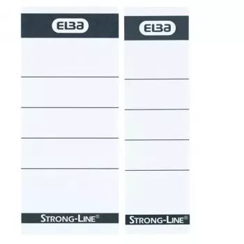 Etichetta Elba 400087754 10 pezzi nero bianco rettangolare 5x2,5 cm
