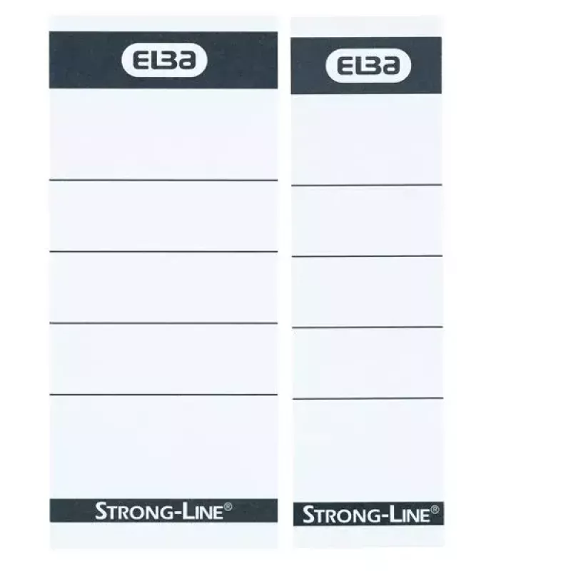 Etichetta Elba 400087754 10 pezzi nero bianco rettangolare 5x2,5 cm