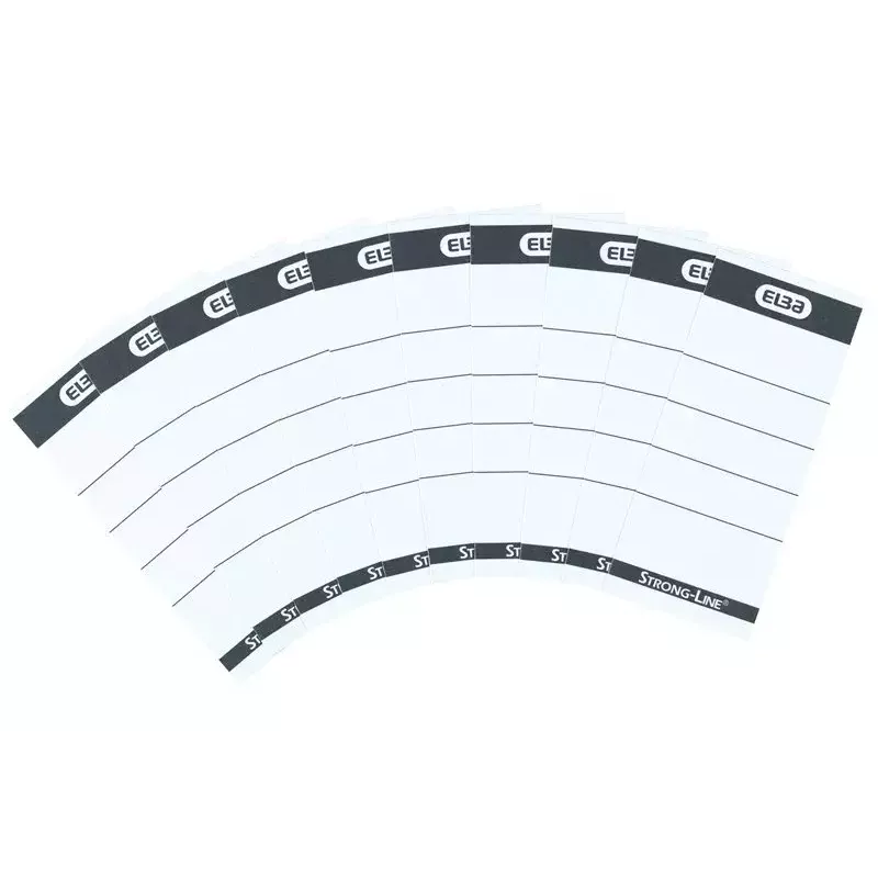 Etichetta Elba 400087754 10 pezzi nero bianco rettangolare 5x2,5 cm