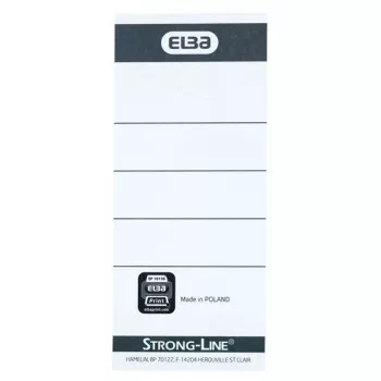 Etichetta Elba 400087754 10 pezzi nero bianco rettangolare 5x2,5 cm