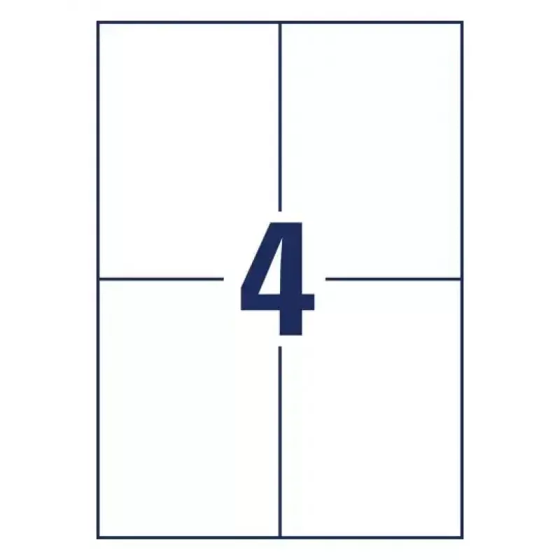 Etichetta per stampante autoadesiva AVERY 6601 bianco 10,5 x 14,8 cm 260 etichette
