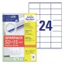Etichetta per stampante autoadesiva AVERY 6602 bianco 7x3,6 cm 1560 pz.