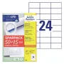 Etichetta per stampante autoadesiva AVERY 6605 bianco 7x3,7 cm 1560 etichette