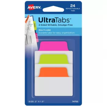 Etichette segnapagina Avery Ultra Tabs 74753 verde arancione rosa