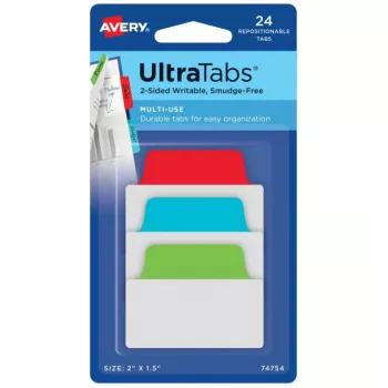 Etichette segnapagina Avery Ultra Tabs 74754 blu verde rosso