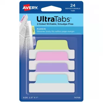 Etichette segnapagina Avery Ultra Tabs 74769 blu verde rosa lilla