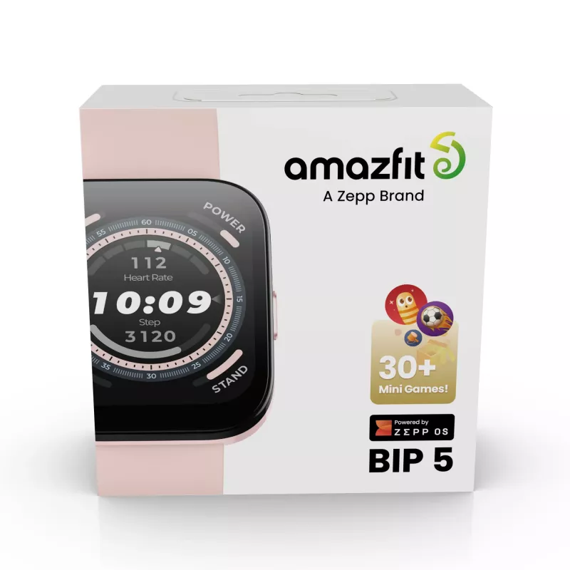 Amazfit Bip 5 4,85 cm (1,91 inch) TFT 45,9 mm digitale 320 x 380 pixel touchscreen rosa GPS (satellitare)
