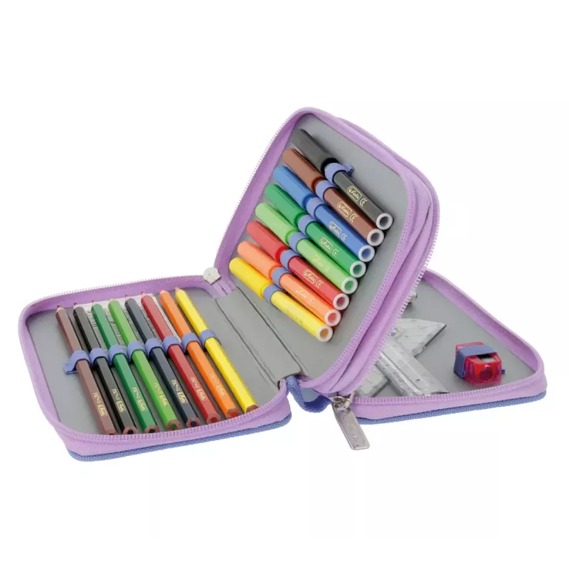 Set di cancelleria Herlitz Mystic Mermaid 23 pezzi blu rosa poliestere