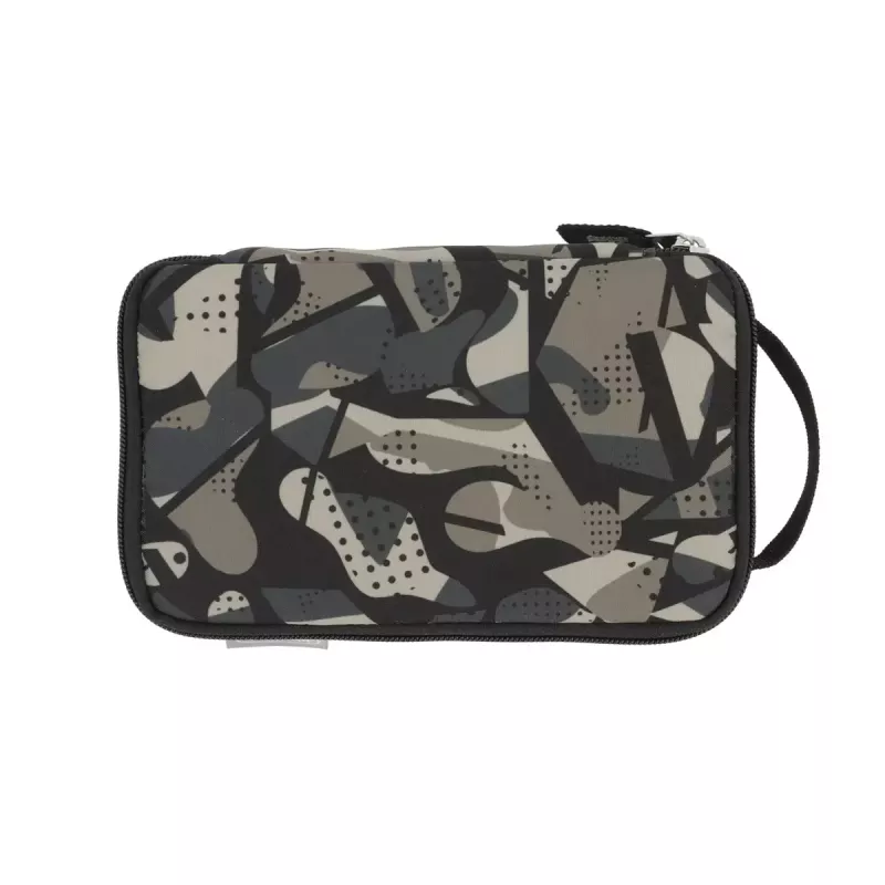 Astuccio portapenne morbido Herlitz 2 Go poliestere grigio 210x130x60mm