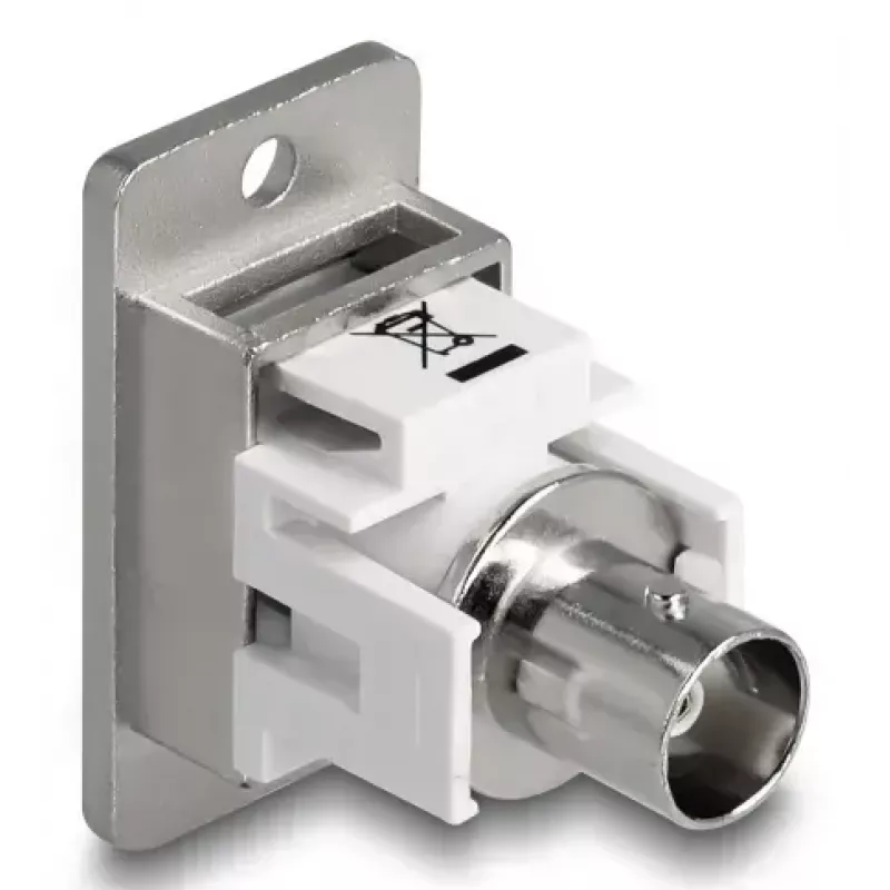 DeLOCK 90880 presa BNC femmina argento bianco 50 Ω