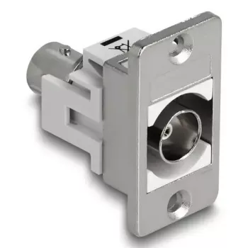 DeLOCK 90880 presa BNC femmina argento bianco 50 Ω