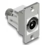 Delock 90881 adattatore da pannello spina IEC a presa F, argento/bianco