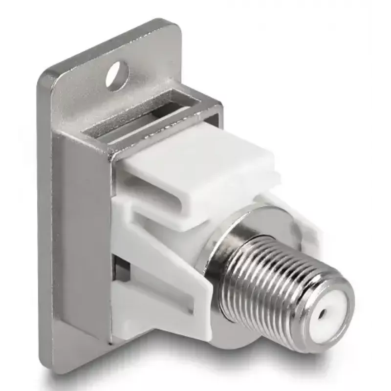 DeLOCK 90882 presa IEC F argento bianco 75 Ω