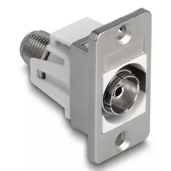 DeLOCK 90882 presa IEC F argento bianco 75 Ω