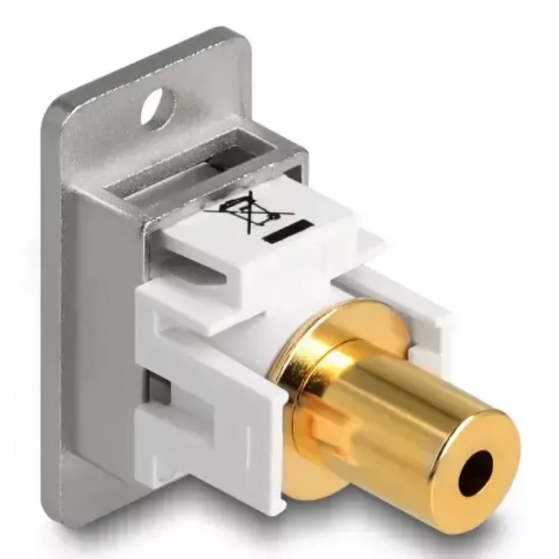 DeLOCK 90884 presa a incasso 3,5 mm argento bianco connettore femmina
