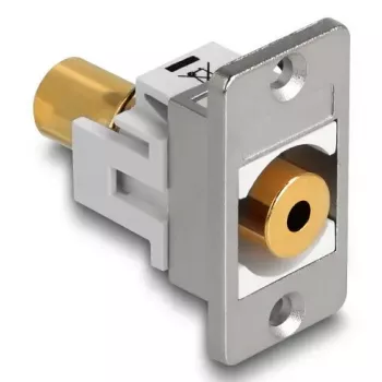 DeLOCK 90884 presa a incasso 3,5 mm argento bianco connettore femmina